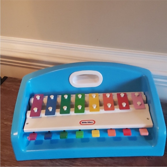 1985 Little Tikes Xylophone Tap A Tune Blue Piano Keyboard - Picture 7 of 7